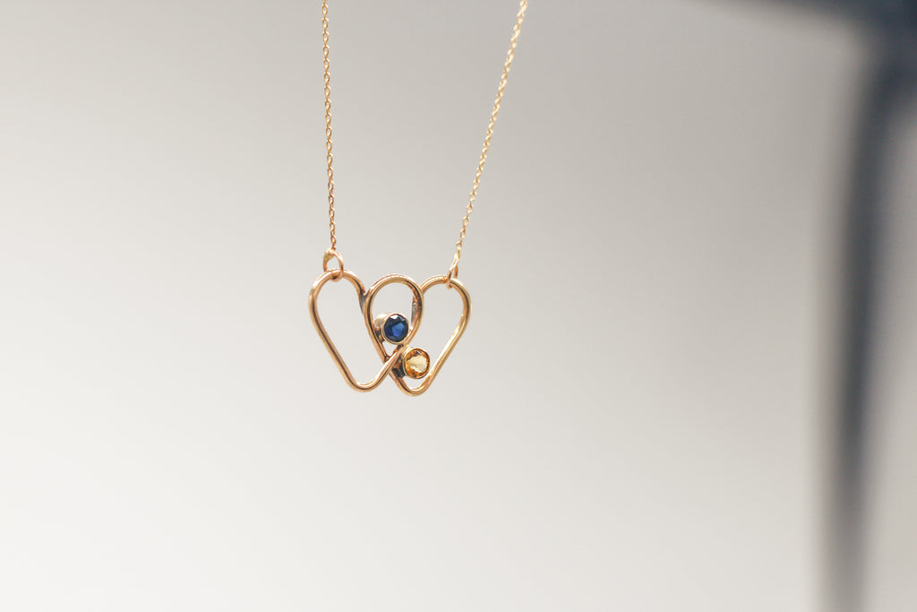 Heart to Heart Birthstone Necklace